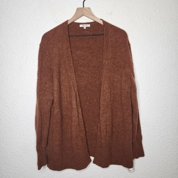 Madewell Kent Cardigan Sweater in Coziest Yarn Merino Wool Brown Size Medium - Picture 1 of 8
